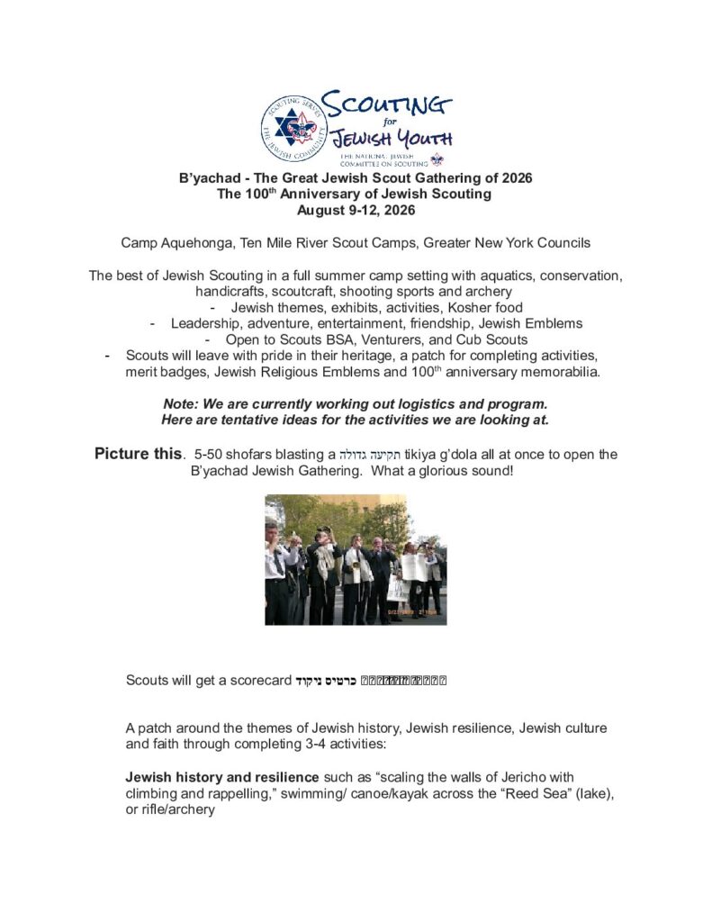 B’Yachad A Vision for the Great Jewish Gathering 2026 – The National ...