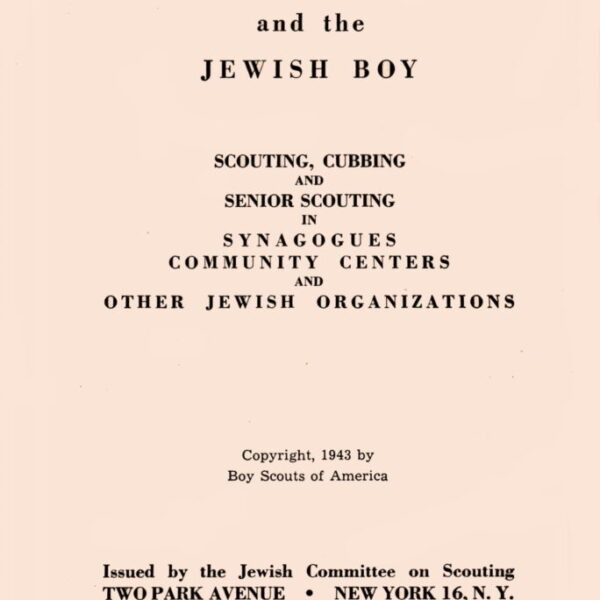 Scouting and the Jewish Boy - 1943 Digital Download