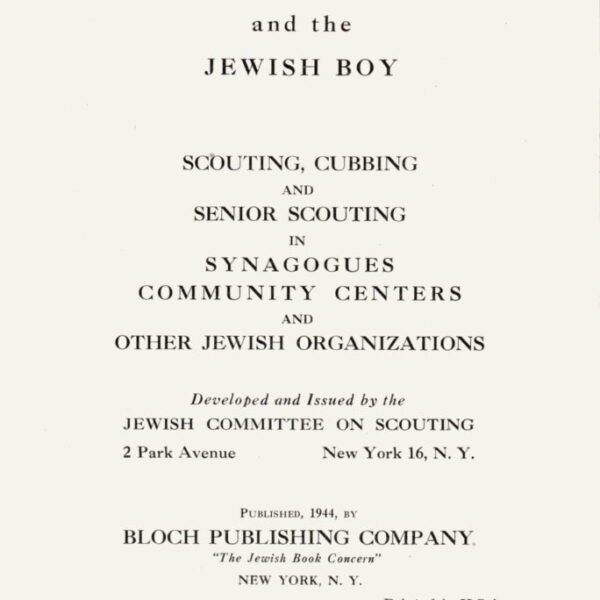Scouting and the Jewish Boy - 1944 Digital Download