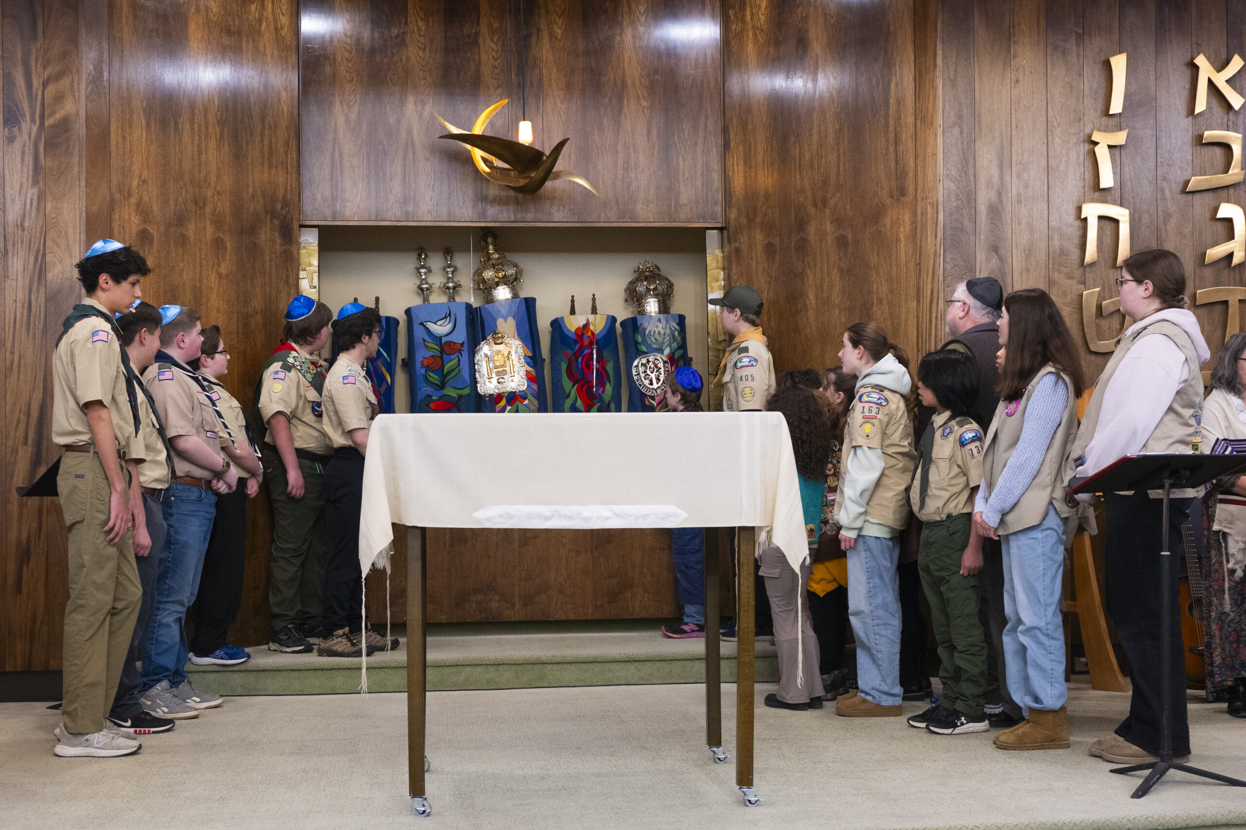   Temple Emanuel Andover Scout Shabbat 2026 Ark Opening