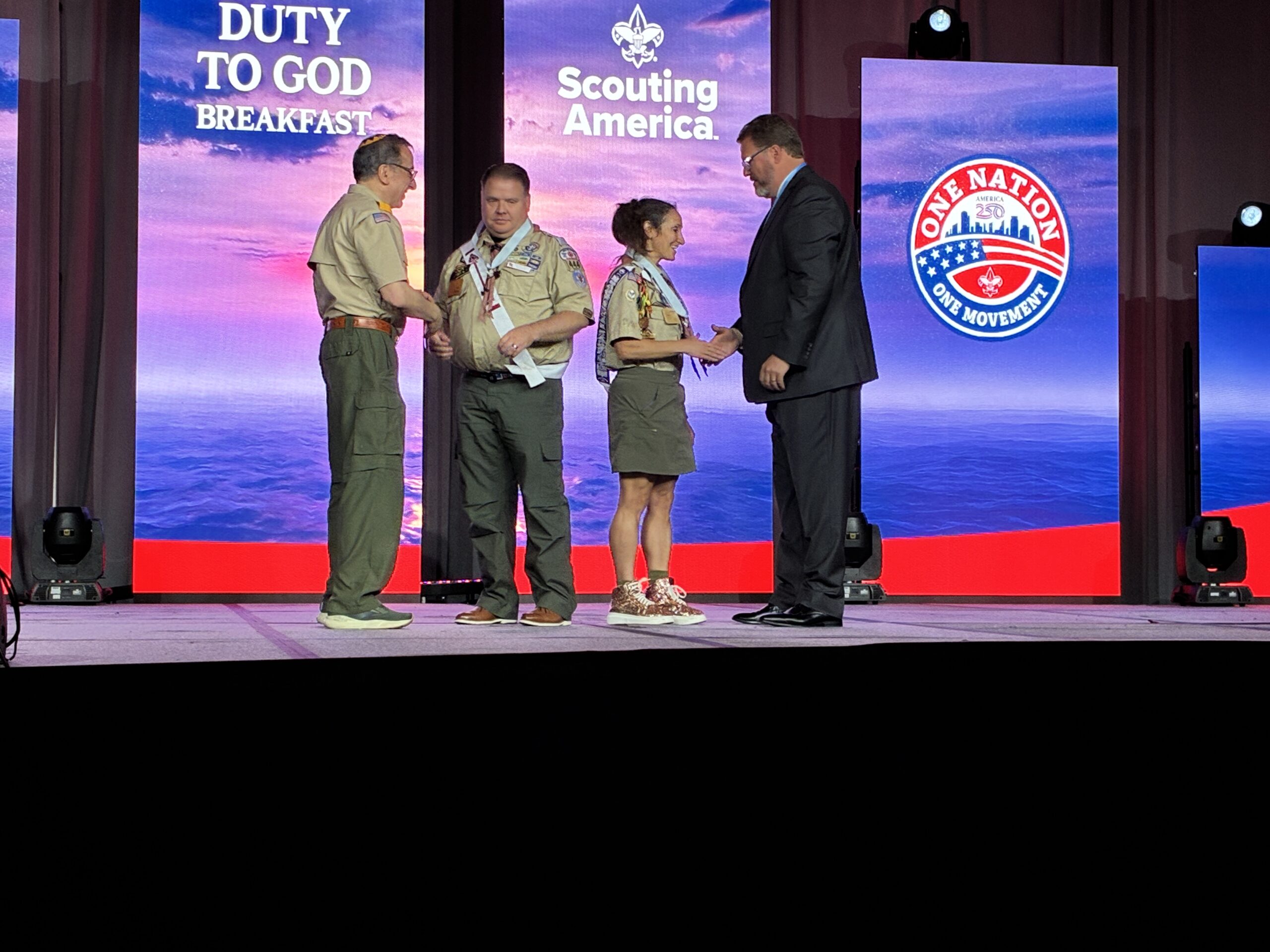 Becca and Guy Bradley receives Shofar emblem